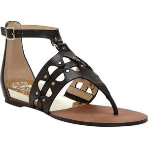 Vince Camuto Black Leather Arlanian Gladiator Sandal
